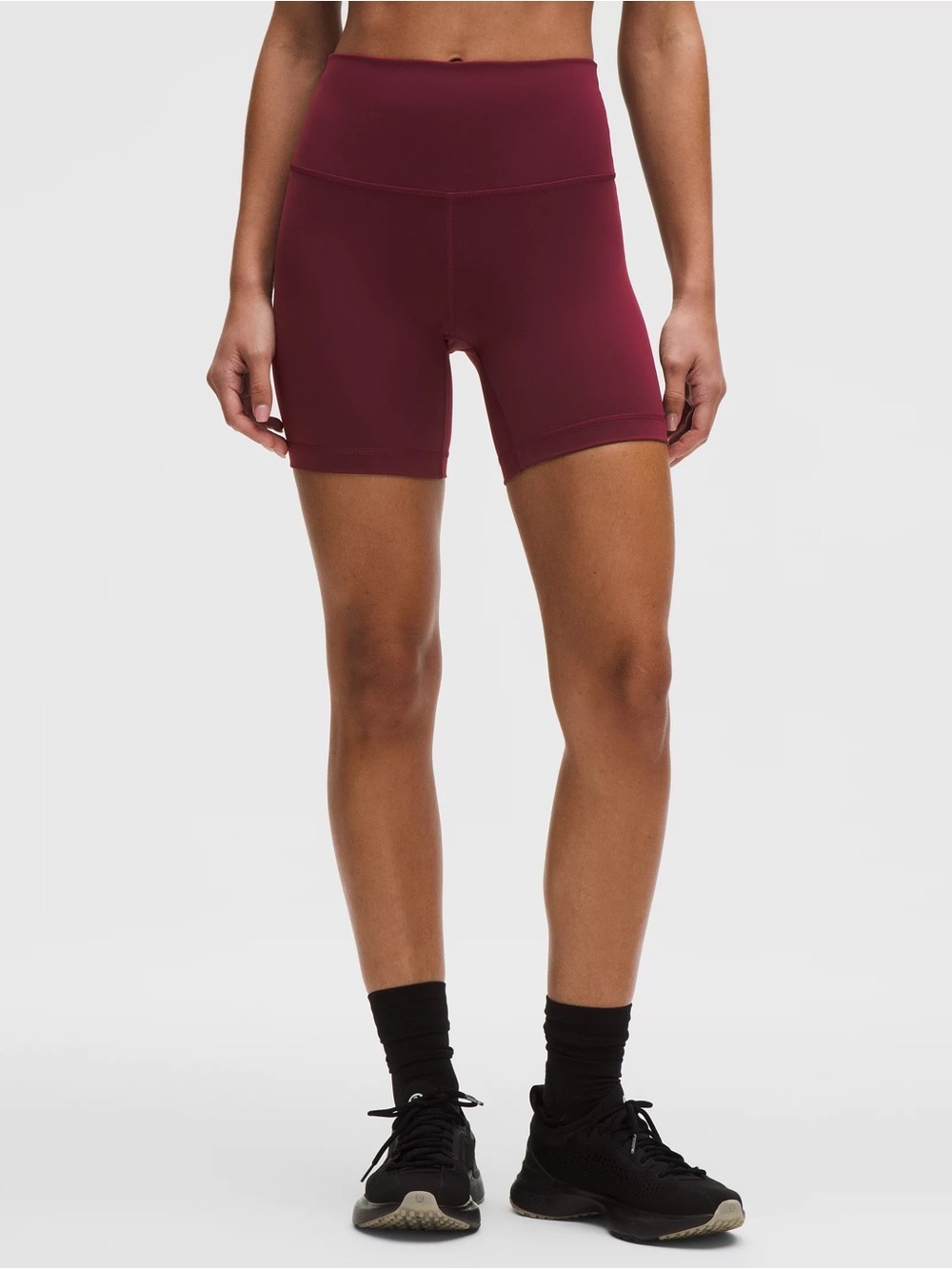 Lululemon High-Waist Burgundy Women’s Active Bike Shorts
